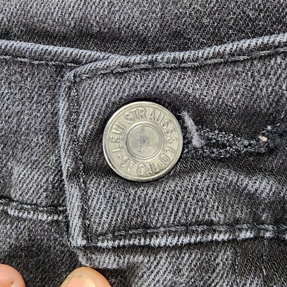 Levi's Jeans Mens 40x32 Black 502 Stretch Denim High Rise Regular Fit Taper - Picture 4 of 14